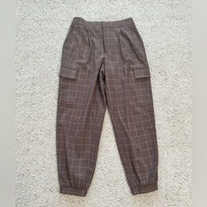 a new day Checkered Brown Cargo Pants